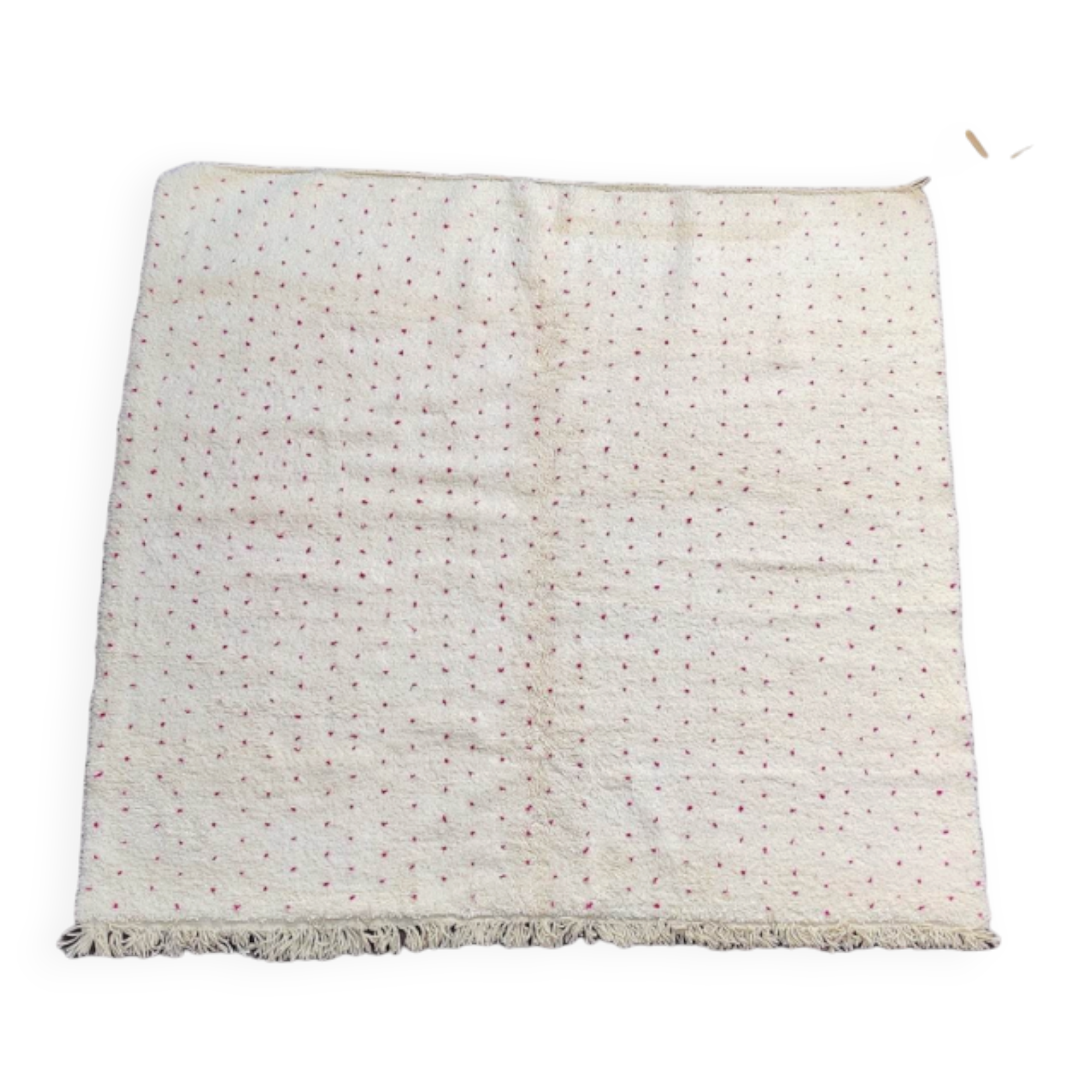 Berber rug with pink dots 250x230 cm