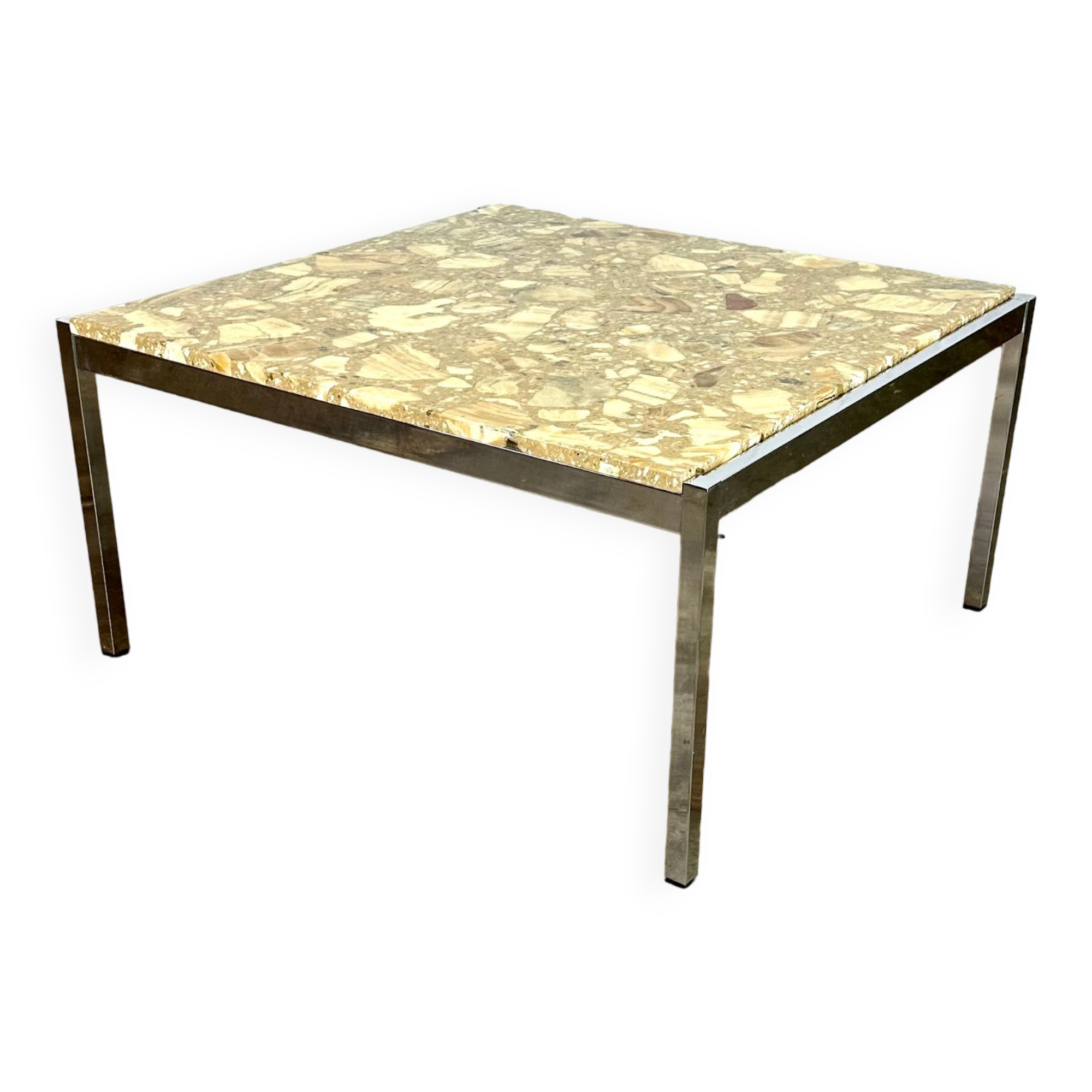 Table basse vintage onyx & époxy