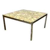 Table basse vintage onyx & époxy