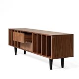 Vinyl Record Storage Cabinet Walnut "Nolana"
