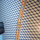 Pair of vintage wooden skis L=202cm