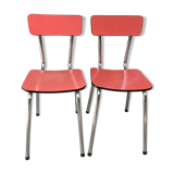 Red formica chairs