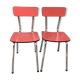 Red formica chairs