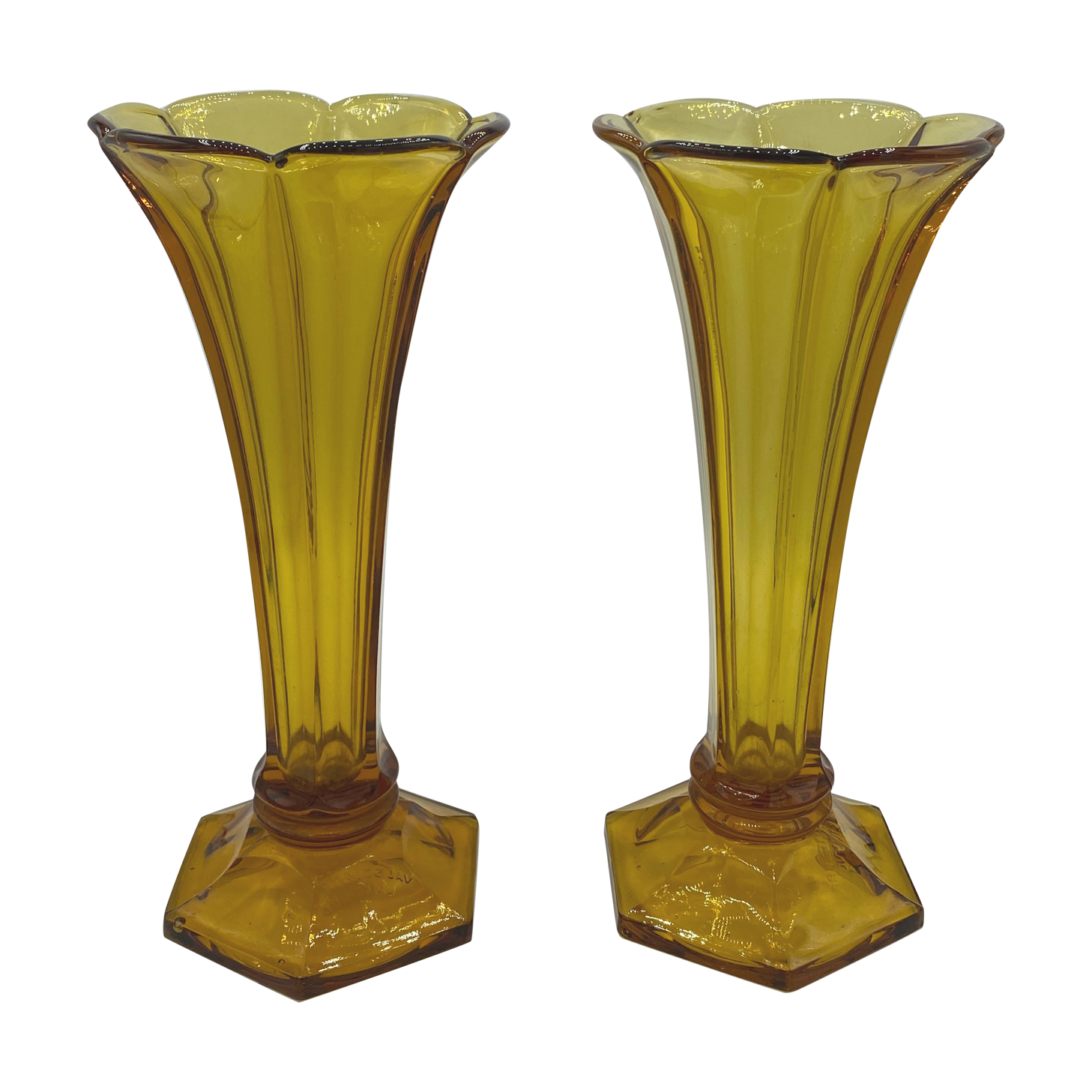 Pair of Val Saint Lambert vases