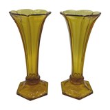 Pair of Val Saint Lambert vases