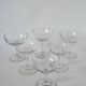 Set of 6 mismatched crystal champagne glasses 1930-1950