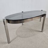 Table basse vintage ovale - Design 70