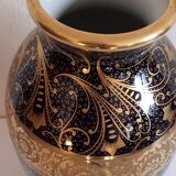 Double hand-gilded vase