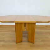 Vintage elm dining table Maison Regain, 1980