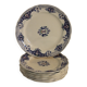 Ensemble de 8 grandes assiettes plates + 1 plat rond-longchamp