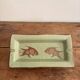 Celadon Ashtray Fish China Japan Cracked Asian Ceramic 20th Century