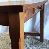 Table style farmhouse table in solid wood.