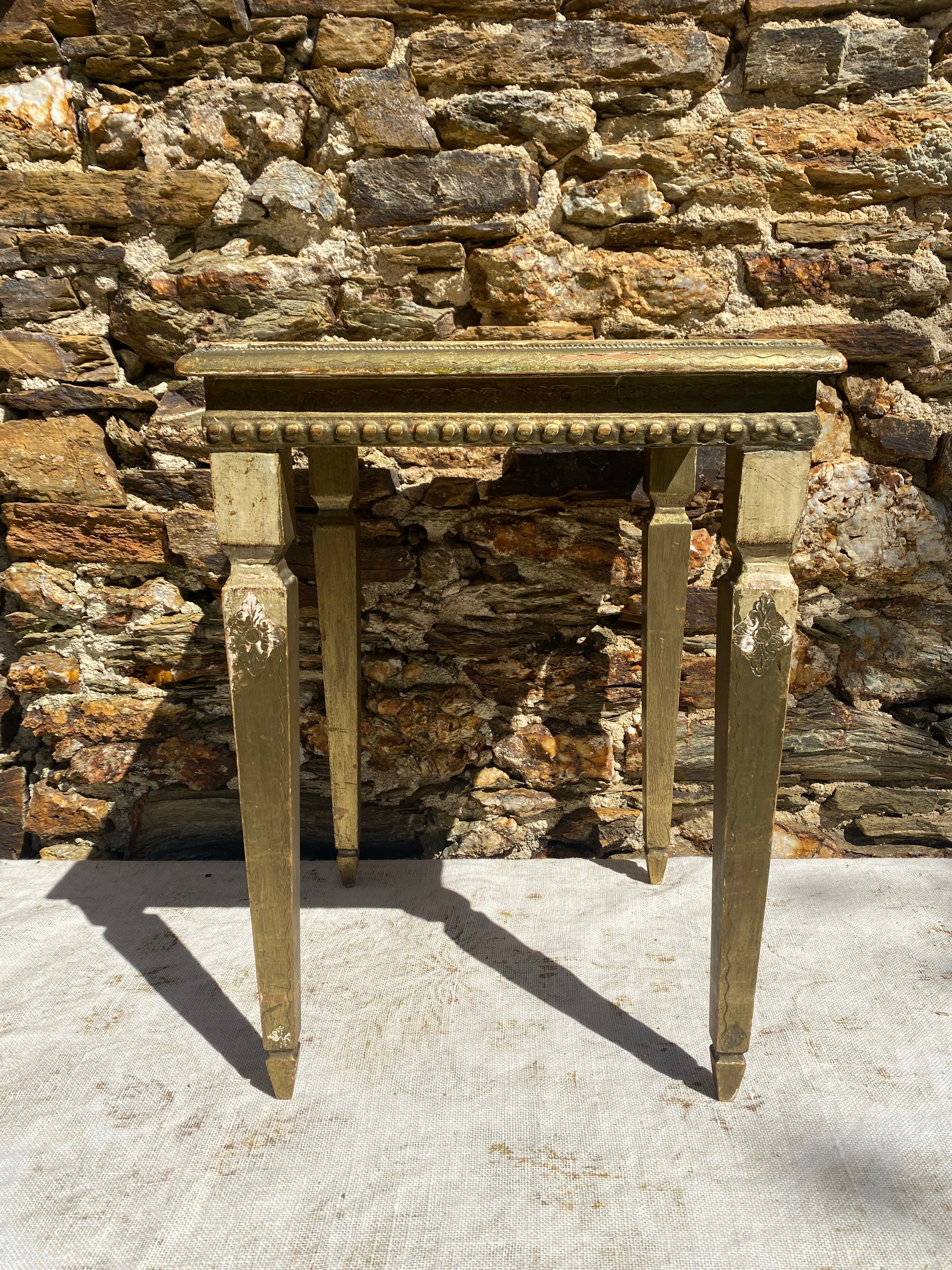 Bedside table, Florentine style side table.