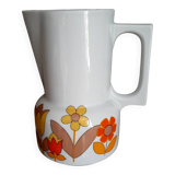Pretty Vintage floral decor pitcher very 70s**Berry creation Le Lourioux