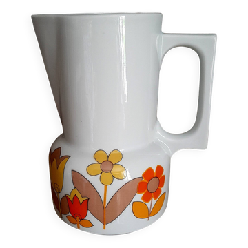 Joli Pichet décor floral Vintage très 70**Berry création  Le Lourioux