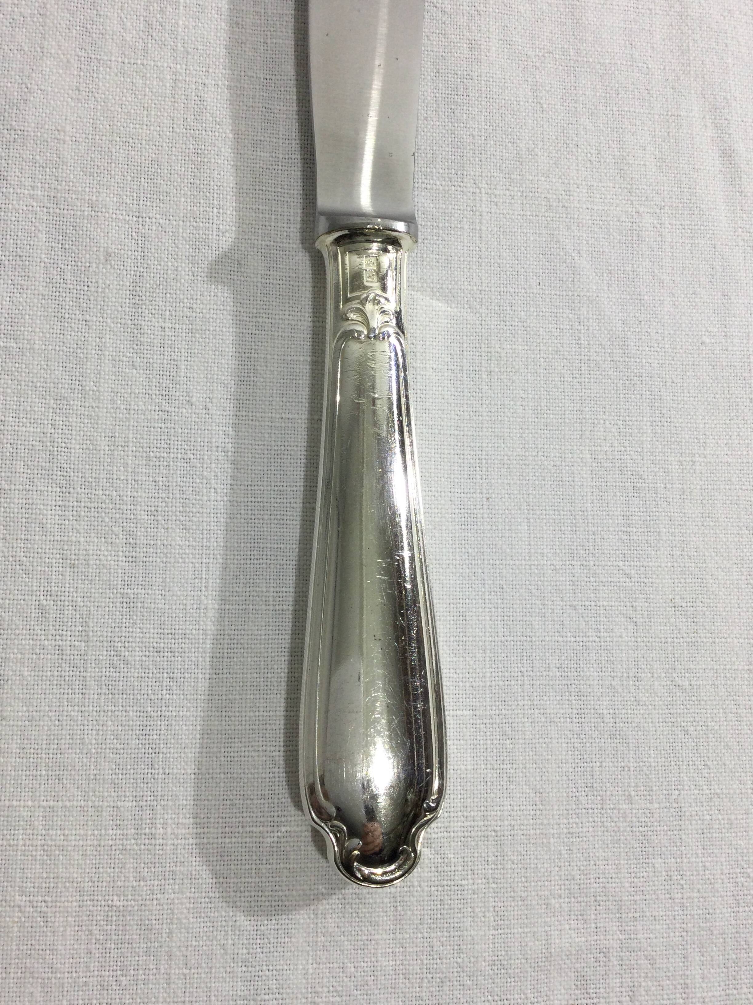 Christofle - Alfenide Silver Metal Knives