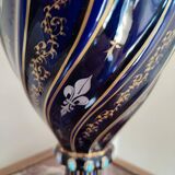 Two-handled baluster vase in late 19th century earthenware from the Gustave Asch factory (1856-1911)