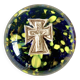 Ancien sulfure presse-papier - Croix de Jésus