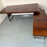 Vintage Danish design mid century wood steel Sibast executive desk