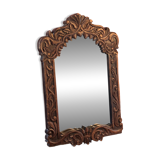 Antique wall mirror, hand-carved, vintage, 1920s