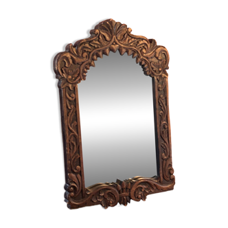 Antique wall mirror, hand-carved, vintage, 1920s