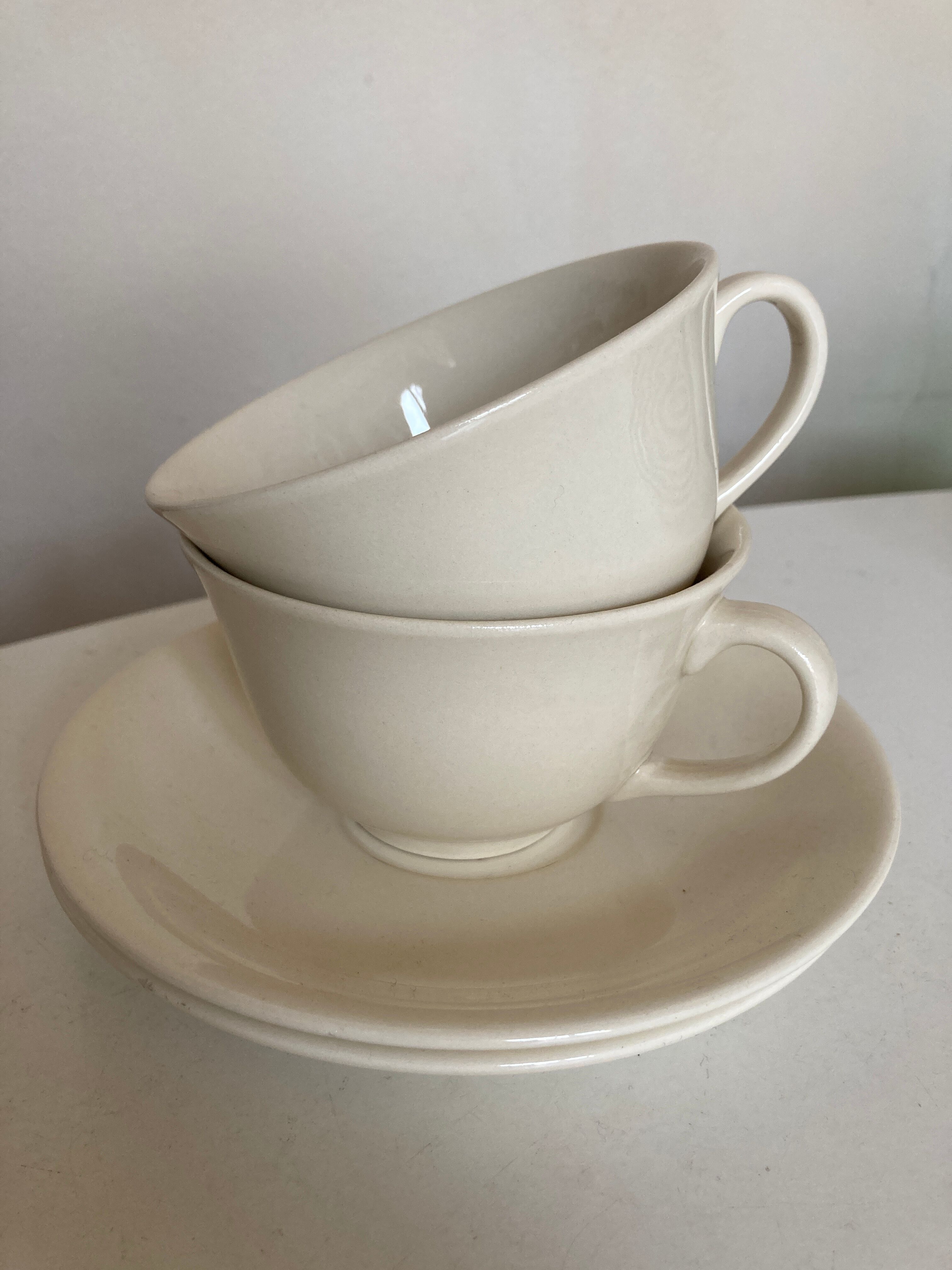 Pair of Villeroy Belgium porcelain breakfast sets 1960