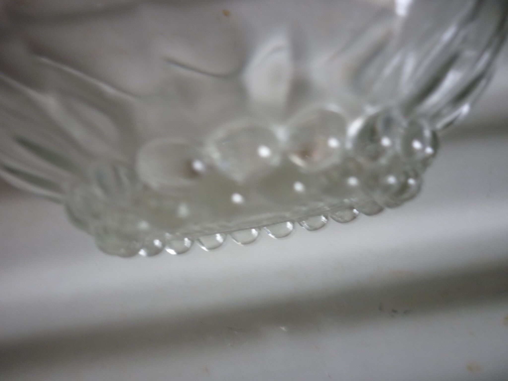 4 beaded glass ramekins