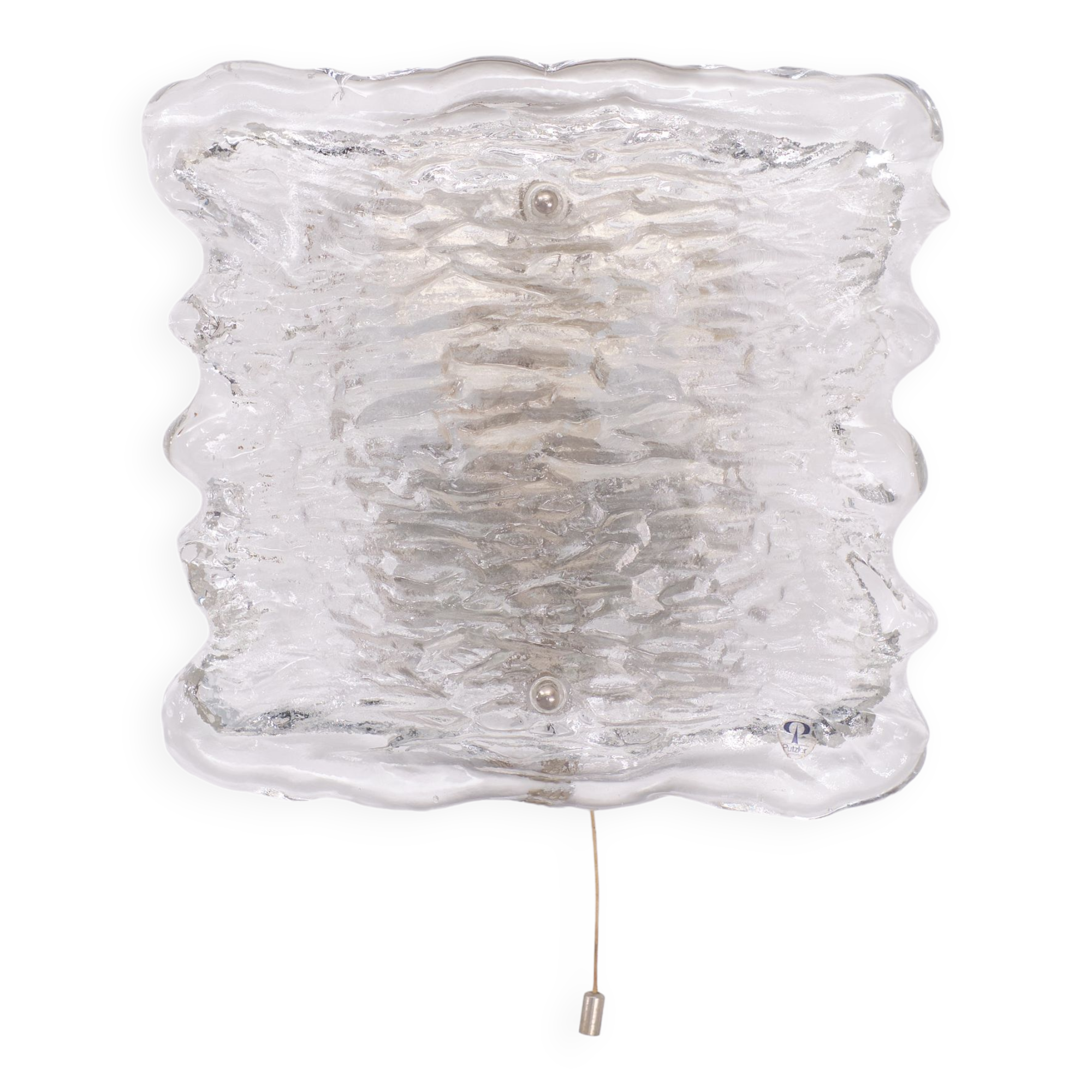 Peil & Putzler Chrystal wall lamp with Glass Shade, 1960s, Germany