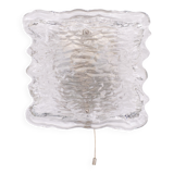 Peil & Putzler Chrystal wall lamp with Glass Shade, 1960s, Germany