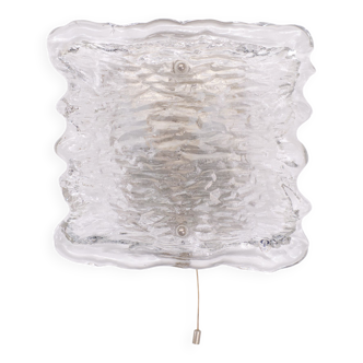 Peil & Putzler Chrystal wall lamp with Glass Shade, 1960s, Germany