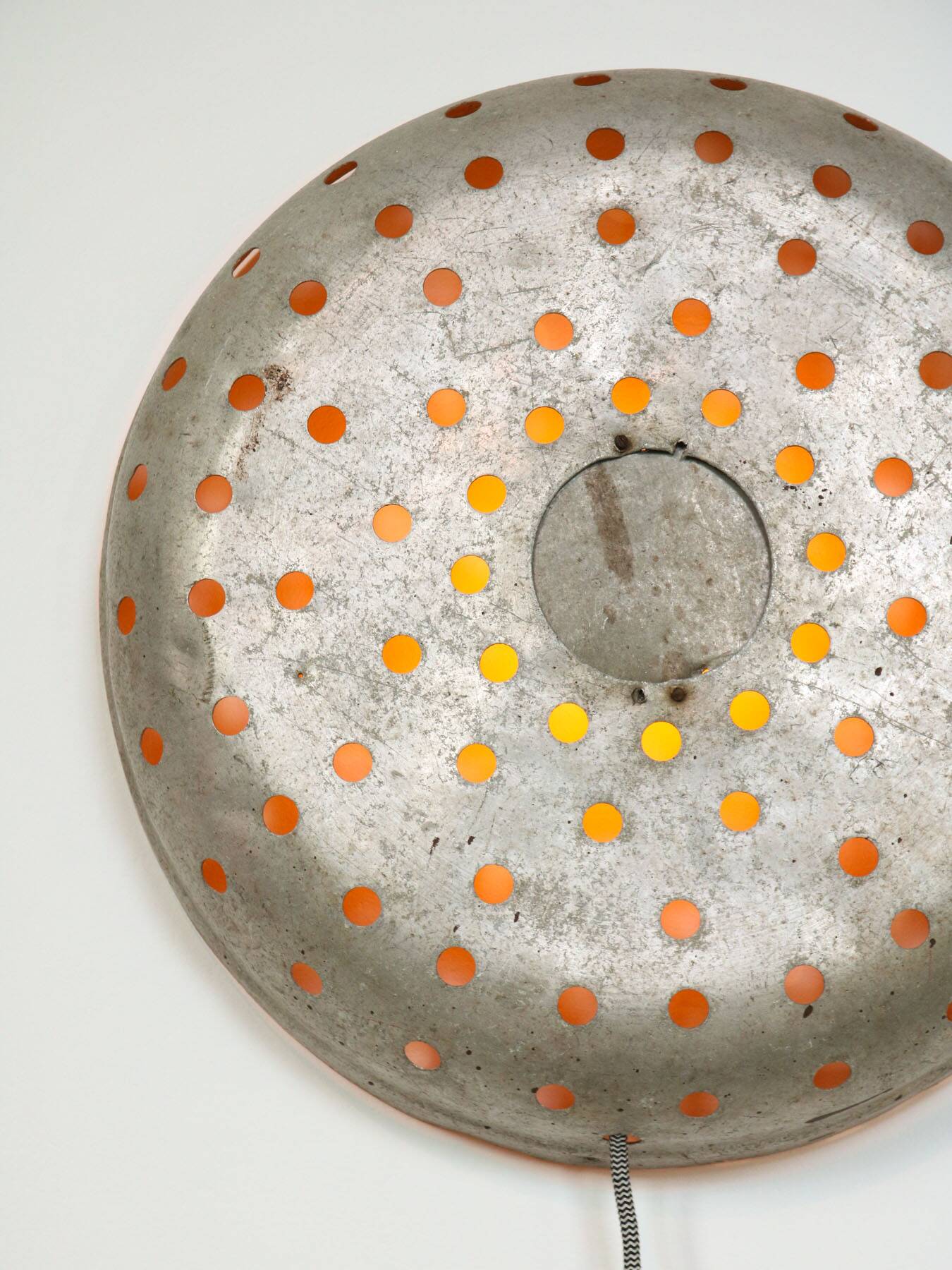 Mid-century Italian Perforated Metal Wall Lamp