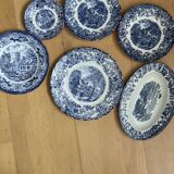 Teapot mill stream Johnson bros vintage blue