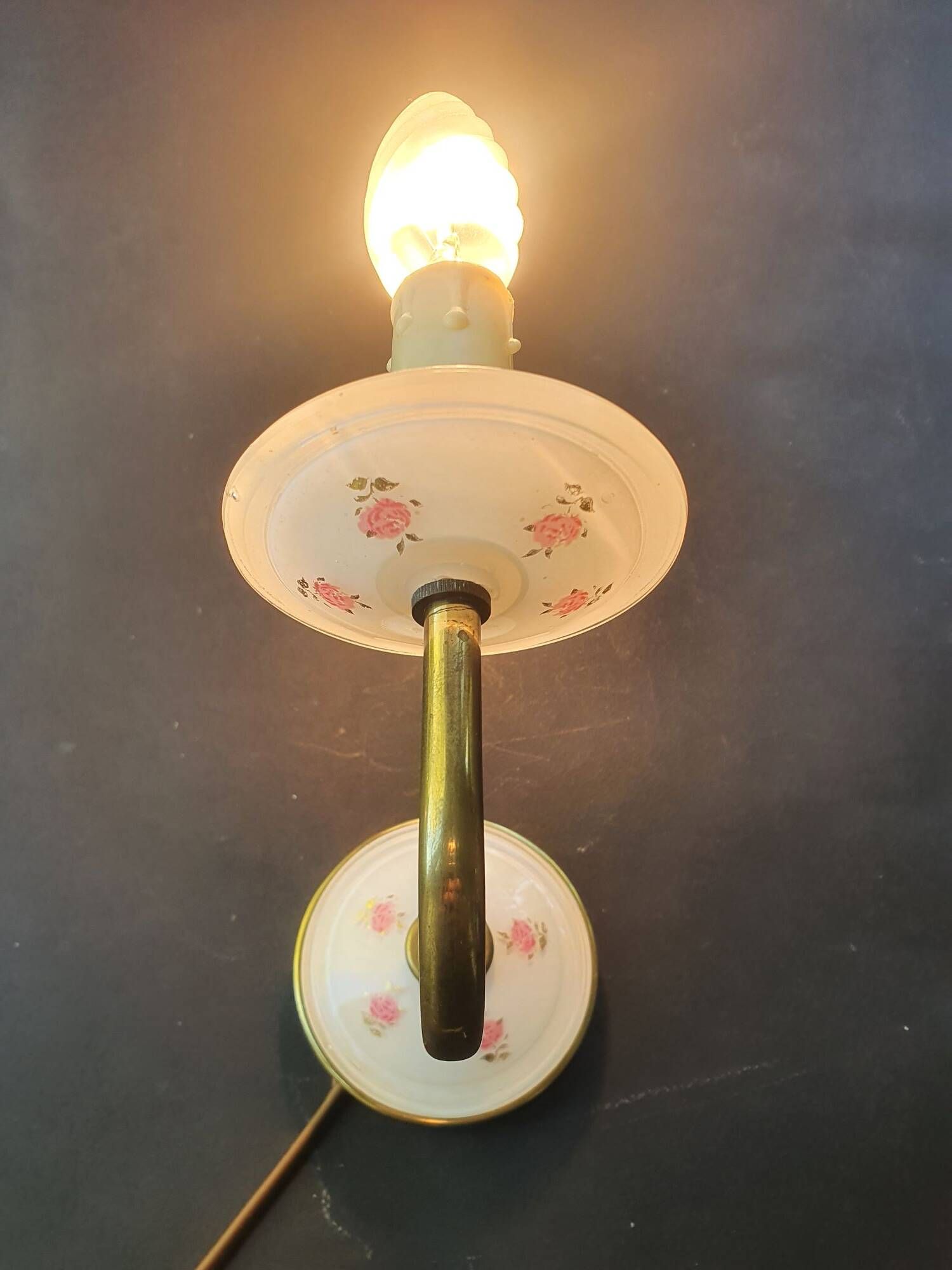 Pair of vintage wall candle holders