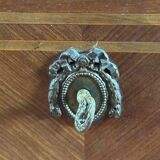 Louis XVI style chest of drawers, spinning top legs - transition style marquetry