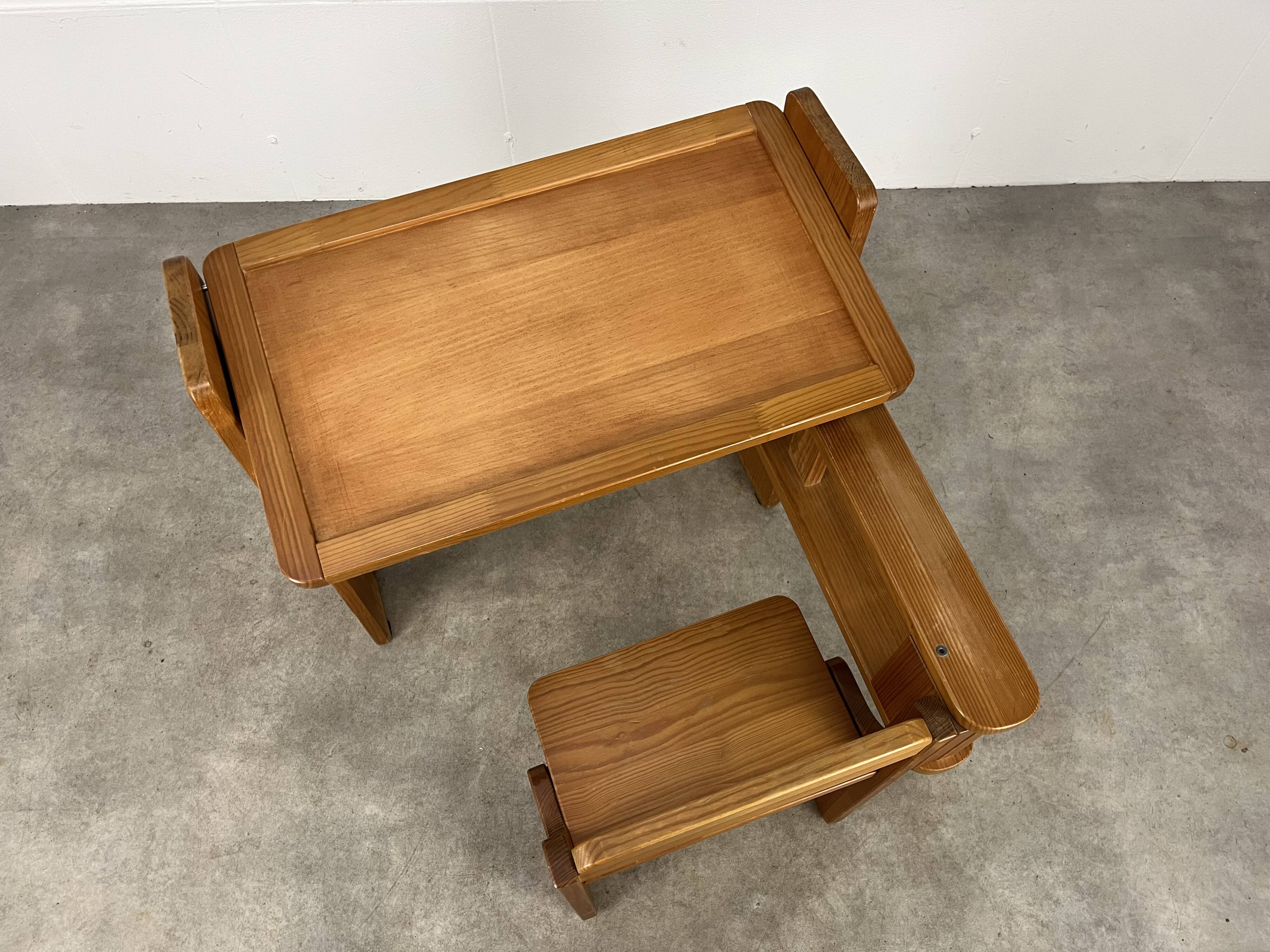 Trama folding pine children's desk, desk