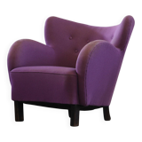 Vintage Danish 1930s club lounge chair, style of Fritz Hansen & Flemming Lassen