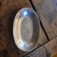 Silver-plated metal trinket tray with teddy bear decoration – 1960s–1980s