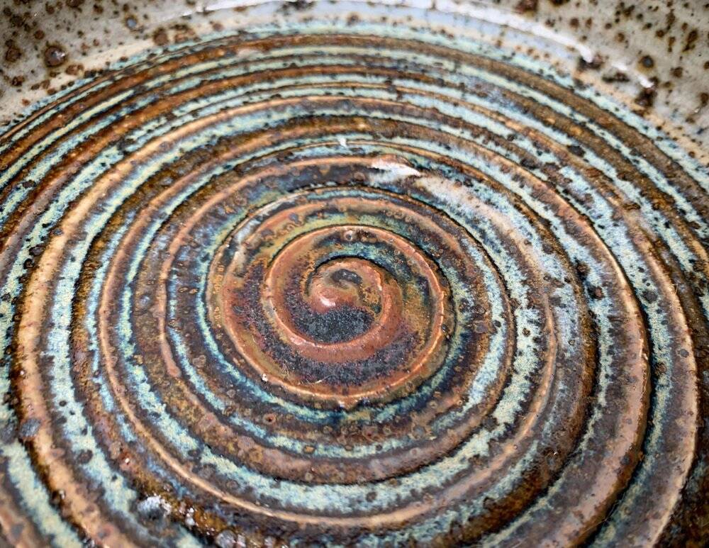 Danish studio pottery bowl from the mid-century by Erik Askholm, 1960s