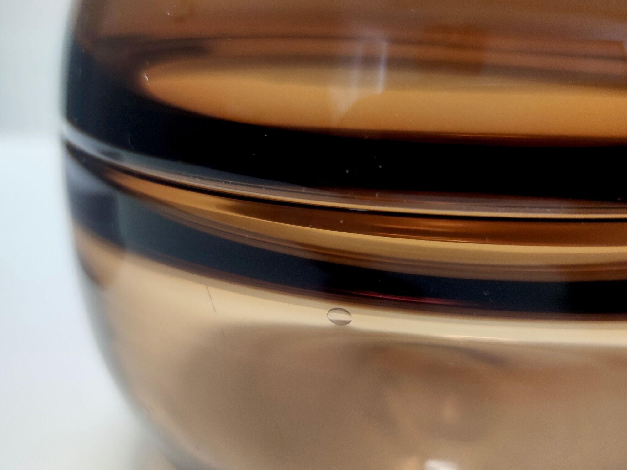 Postmodern brown incalmo murano glass vase