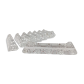 Lot of eight antique table knife holders, cut glass or crystal - 20th century