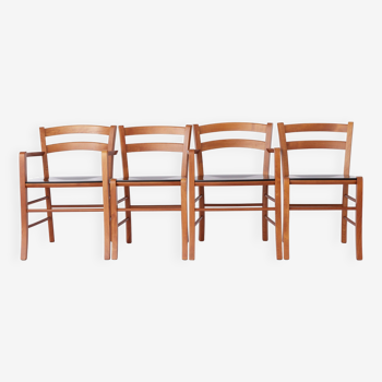 Ensemble de 4 chaises à repas vintage Marocca par Vico Magistretti pour DePadova, 1987