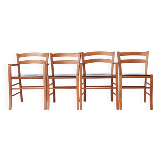 Ensemble de 4 chaises à repas vintage Marocca par Vico Magistretti pour DePadova, 1987