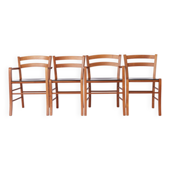 Set of 4 vintage Marocca dining chairs by Vico Magistretti for DePadova, 1987