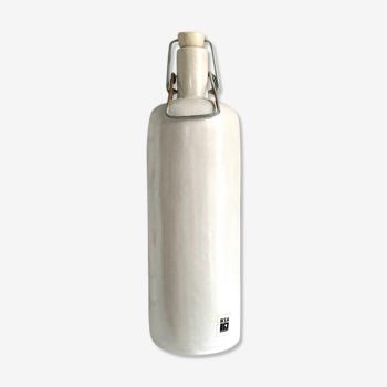 Beige glazed stoneware bottle