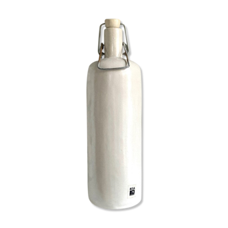 Beige glazed stoneware bottle