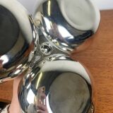 3-compartment silver-plated metal appetizer dish, 1970