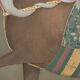 Painted canvas depicting a side view of an Indian horse. Contemporary work.