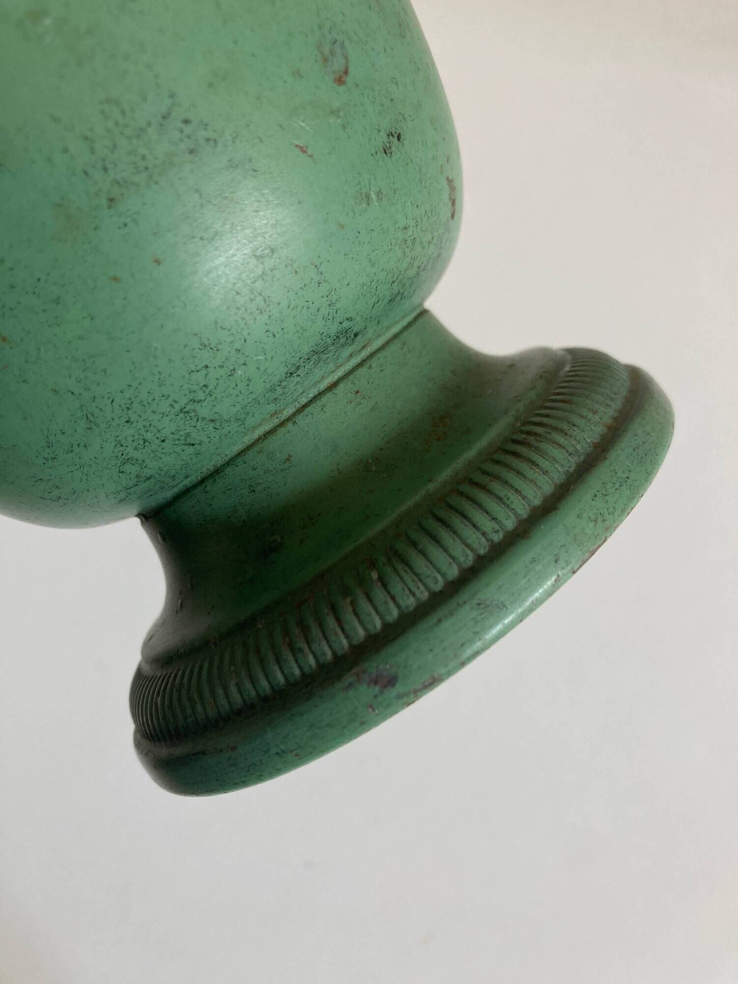 Neo-classical Medici vase in lacquered metal with original patina, 1960