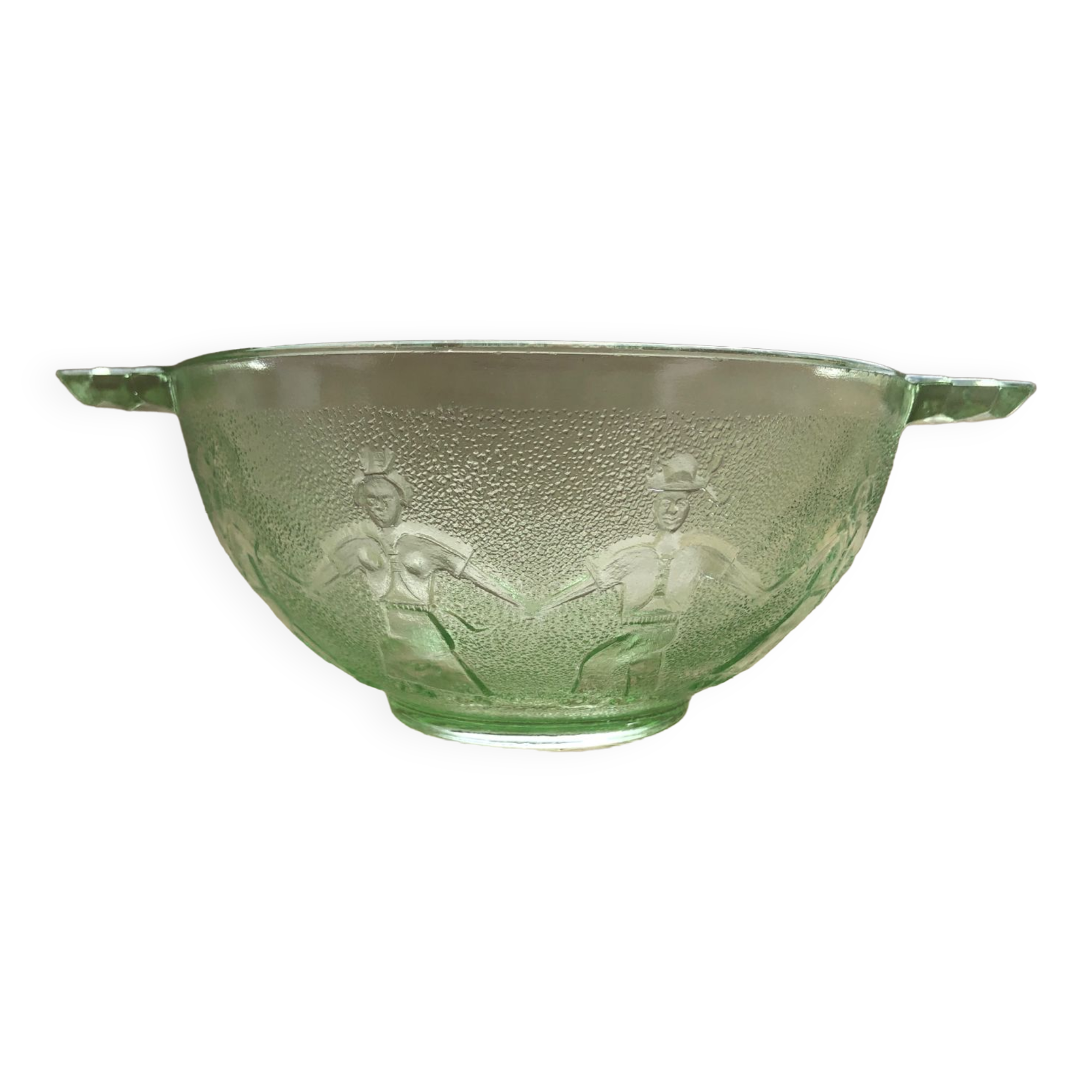 Green glass Breton bowl