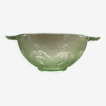 Green glass Breton bowl